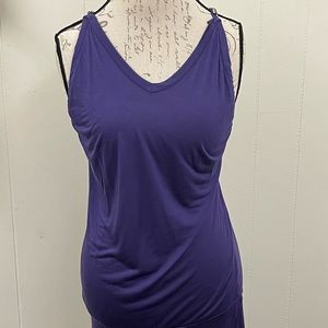 LALTRAMODA purple jersey tunic top